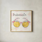 Fashion Blooms IV by Jess Aiken. Shown in a natural wood glass frame for a timeless modern aesthetic. Available as an archival giclee rolled canvas, fine art paper, or poster print. SKU 26000a.
