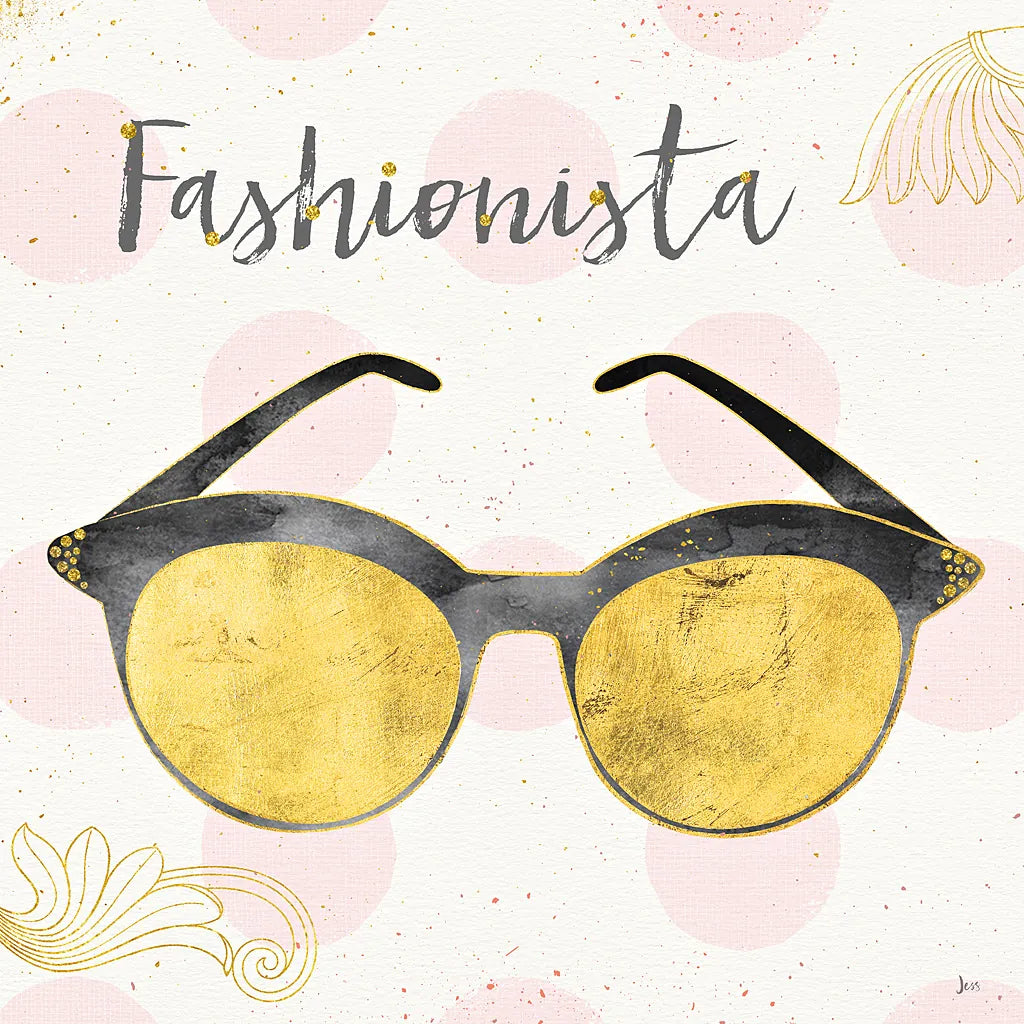 Fashion Blooms IV Black by Jess Aiken. SKU 45820a. Archival Giclee Fine art print for wall decor.