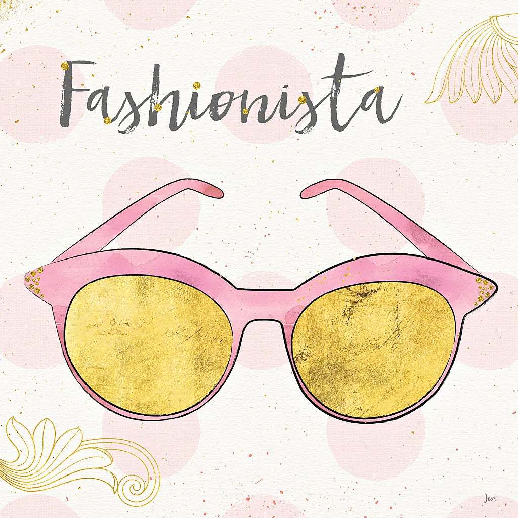 Fashion Blooms IV Pink by Jess Aiken. SKU 45816a. Archival Giclee Fine art print for wall decor.