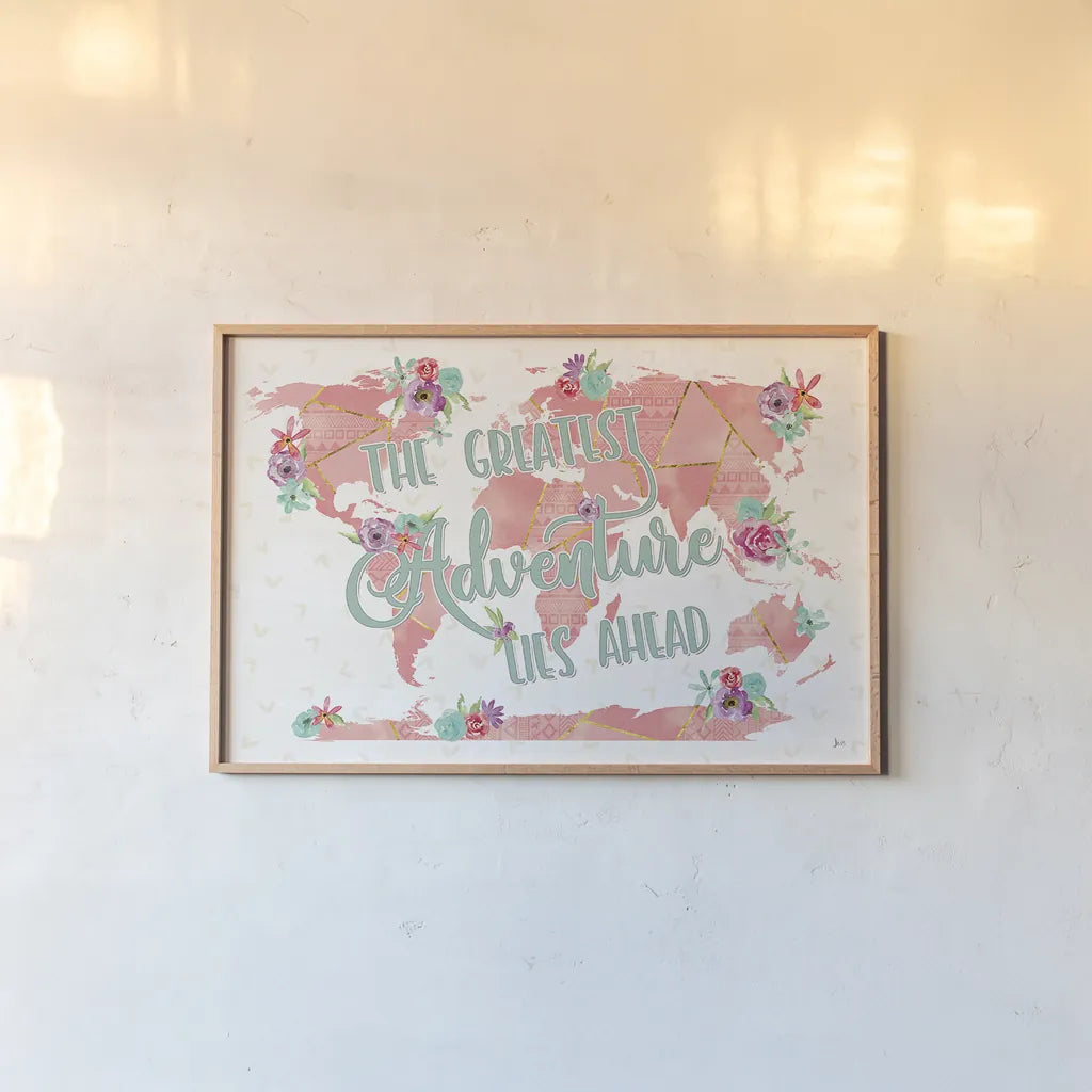 Floral Aspect II by Jess Aiken. shown as a paper print in a natural frame. Available as a archival giclee rolled canvas, fine art paper, or poster print. SKU 37861i.