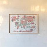Floral Aspect II by Jess Aiken. shown as a paper print in a natural frame. Available as a archival giclee rolled canvas, fine art paper, or poster print. SKU 37861i.