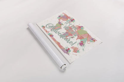 Floral Aspect II Color by Jess Aiken. shown as a rolled paper print. Available as archival giclee rolled canvas, fine art paper, or poster print. SKU 39357i.