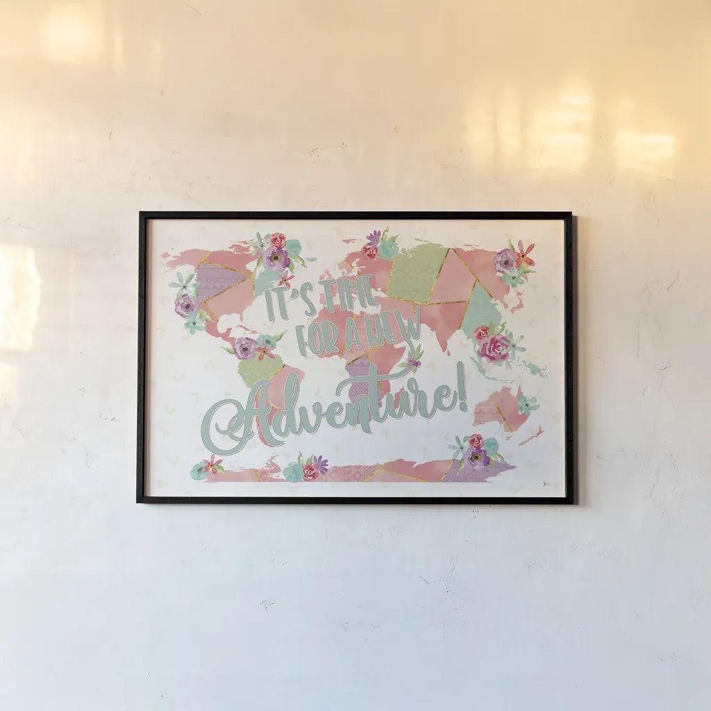 Floral Aspect II Color by Jess Aiken. shown as a paper print in a black flame. Available as a archival giclee rolled canvas, fine art paper, or poster print. SKU 39357i.