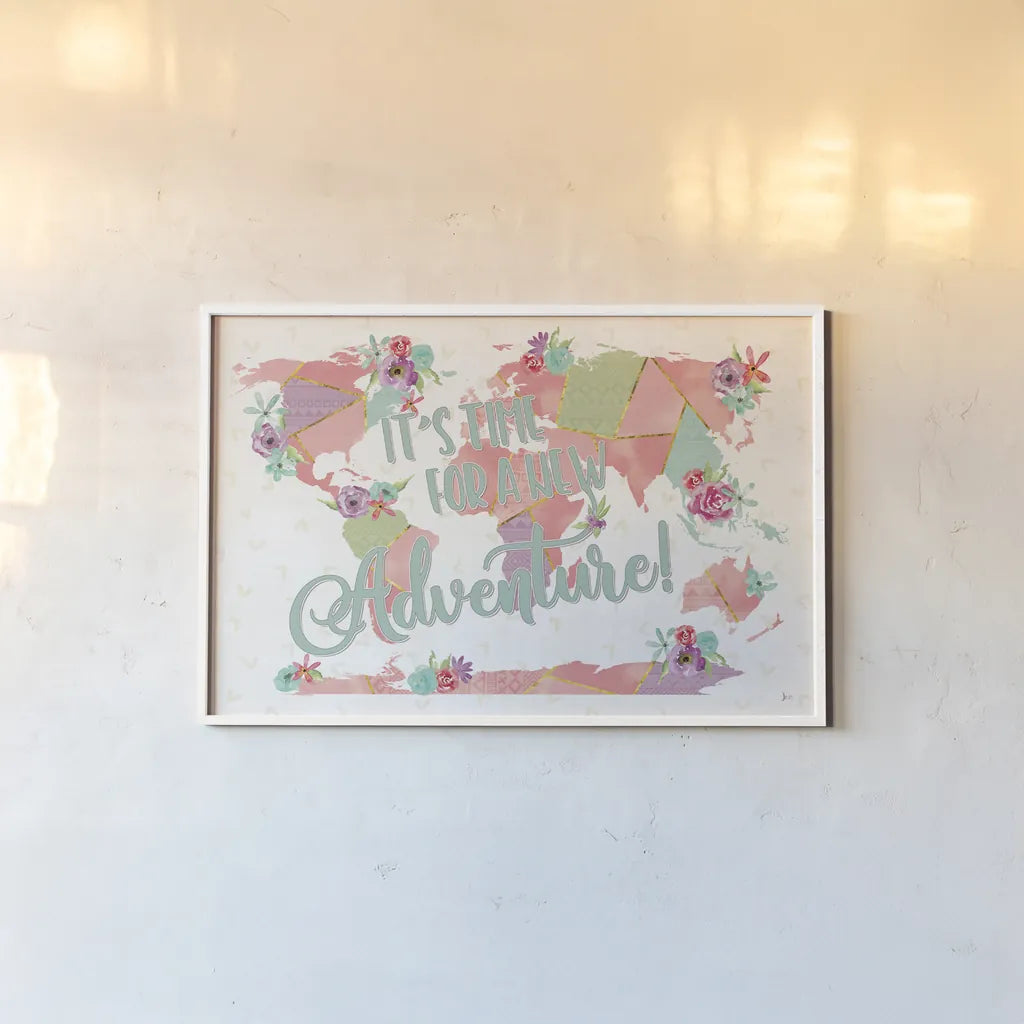 Floral Aspect II Color by Jess Aiken. shown as a paper print in a white frame. Available as a archival giclee rolled canvas, fine art paper, or poster print. SKU 39357i.