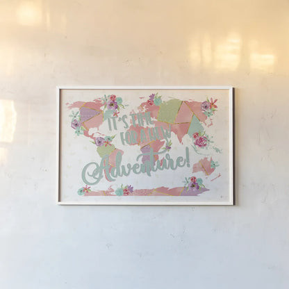 Floral Aspect II Color by Jess Aiken. shown as a paper print in a white frame. Available as a archival giclee rolled canvas, fine art paper, or poster print. SKU 39357i.