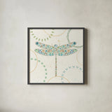 Flutterby Blooms III by Jess Aiken. Shown in a sleek black glass frame for a contemporary gallery look. Available as an archival giclee rolled canvas, fine art paper, or poster print. SKU 26047a.