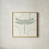Flutterby Blooms III by Jess Aiken. Shown in a natural wood glass frame for a timeless modern aesthetic. Available as an archival giclee rolled canvas, fine art paper, or poster print. SKU 26047a.