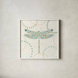Flutterby Blooms III by Jess Aiken. Shown in a crisp white glass frame for a clean and minimalist style. Available as an archival giclee rolled canvas, fine art paper, or poster print. SKU 26047a.