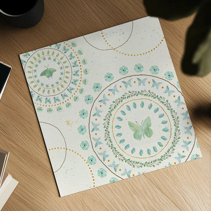 Flutterby Blooms VII by Jess Aiken. Shown as a detailed flat fine art print, highlighting archival giclee quality. Available as an archival giclee rolled canvas, fine art paper, or poster print. SKU 26051a.