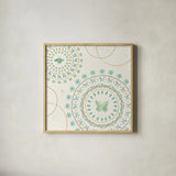 Flutterby Blooms VII by Jess Aiken. Shown in a natural wood glass frame for a timeless modern aesthetic. Available as an archival giclee rolled canvas, fine art paper, or poster print. SKU 26051a.