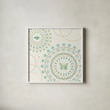 Flutterby Blooms VII by Jess Aiken. Shown in a crisp white glass frame for a clean and minimalist style. Available as an archival giclee rolled canvas, fine art paper, or poster print. SKU 26051a.