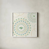 Flutterby Blooms VIII by Jess Aiken. Shown in a crisp white glass frame for a clean and minimalist style. Available as an archival giclee rolled canvas, fine art paper, or poster print. SKU 26052a.