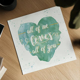 Happy Hearts I by Jess Aiken. Shown as a detailed flat fine art print, highlighting archival giclee quality. Available as an archival giclee rolled canvas, fine art paper, or poster print. SKU 31376a.