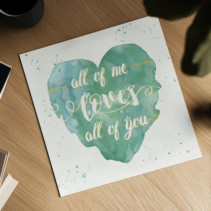 Happy Hearts I by Jess Aiken. Shown as a detailed flat fine art print, highlighting archival giclee quality. Available as an archival giclee rolled canvas, fine art paper, or poster print. SKU 31376a.