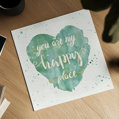 Happy Hearts II by Jess Aiken. Shown as a detailed flat fine art print, highlighting archival giclee quality. Available as an archival giclee rolled canvas, fine art paper, or poster print. SKU 31377a.