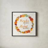 Harvest Wishes II on Wood by Jess Aiken. Shown in a sleek black glass frame for a contemporary gallery look. Available as an archival giclee rolled canvas, fine art paper, or poster print. SKU 44936a.