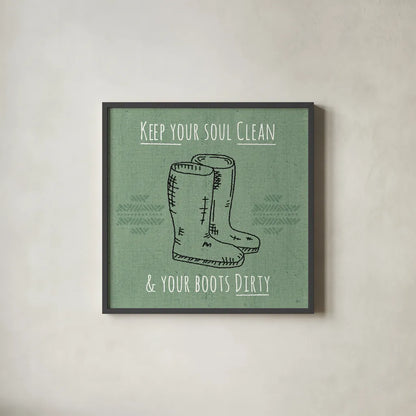 Home Grown I by Jess Aiken. Shown in a sleek black glass frame for a contemporary gallery look. Available as an archival giclee rolled canvas, fine art paper, or poster print. SKU 71541a.