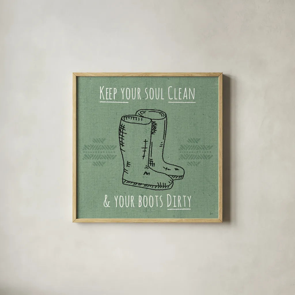 Home Grown I by Jess Aiken. Shown in a natural wood glass frame for a timeless modern aesthetic. Available as an archival giclee rolled canvas, fine art paper, or poster print. SKU 71541a.