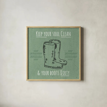 Home Grown I by Jess Aiken. Shown in a natural wood glass frame for a timeless modern aesthetic. Available as an archival giclee rolled canvas, fine art paper, or poster print. SKU 71541a.