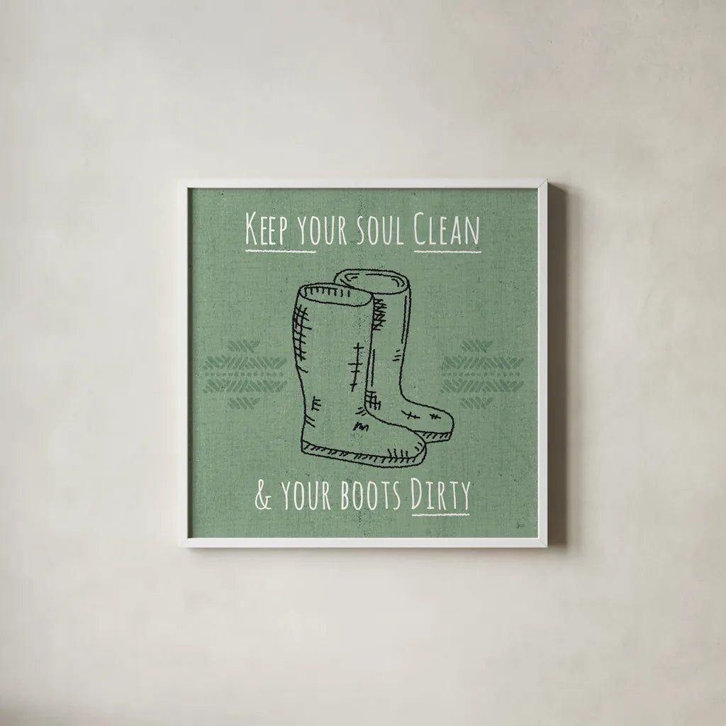 Home Grown I by Jess Aiken. Shown in a crisp white glass frame for a clean and minimalist style. Available as an archival giclee rolled canvas, fine art paper, or poster print. SKU 71541a.