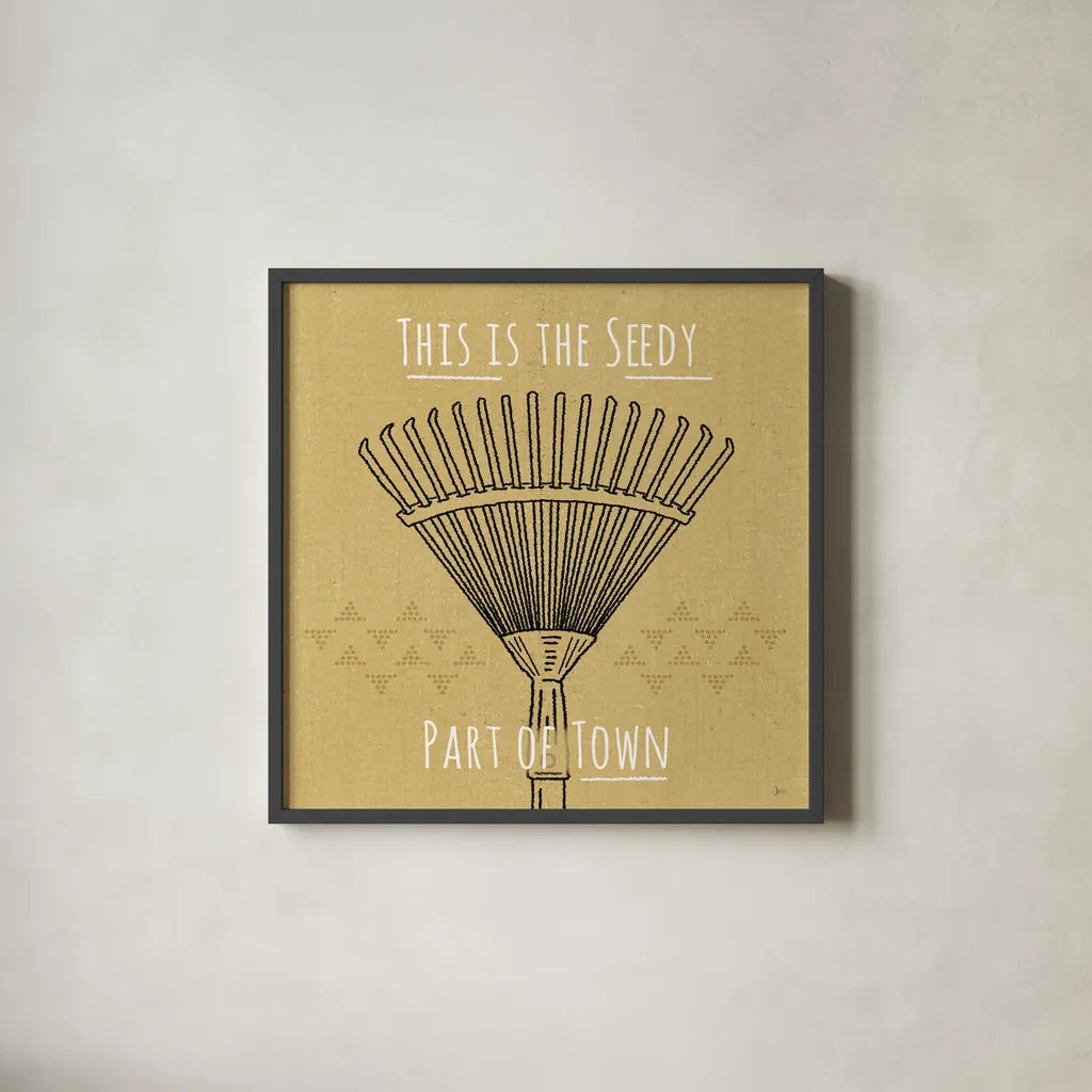 Home Grown III by Jess Aiken. Shown in a sleek black glass frame for a contemporary gallery look. Available as an archival giclee rolled canvas, fine art paper, or poster print. SKU 71543a.