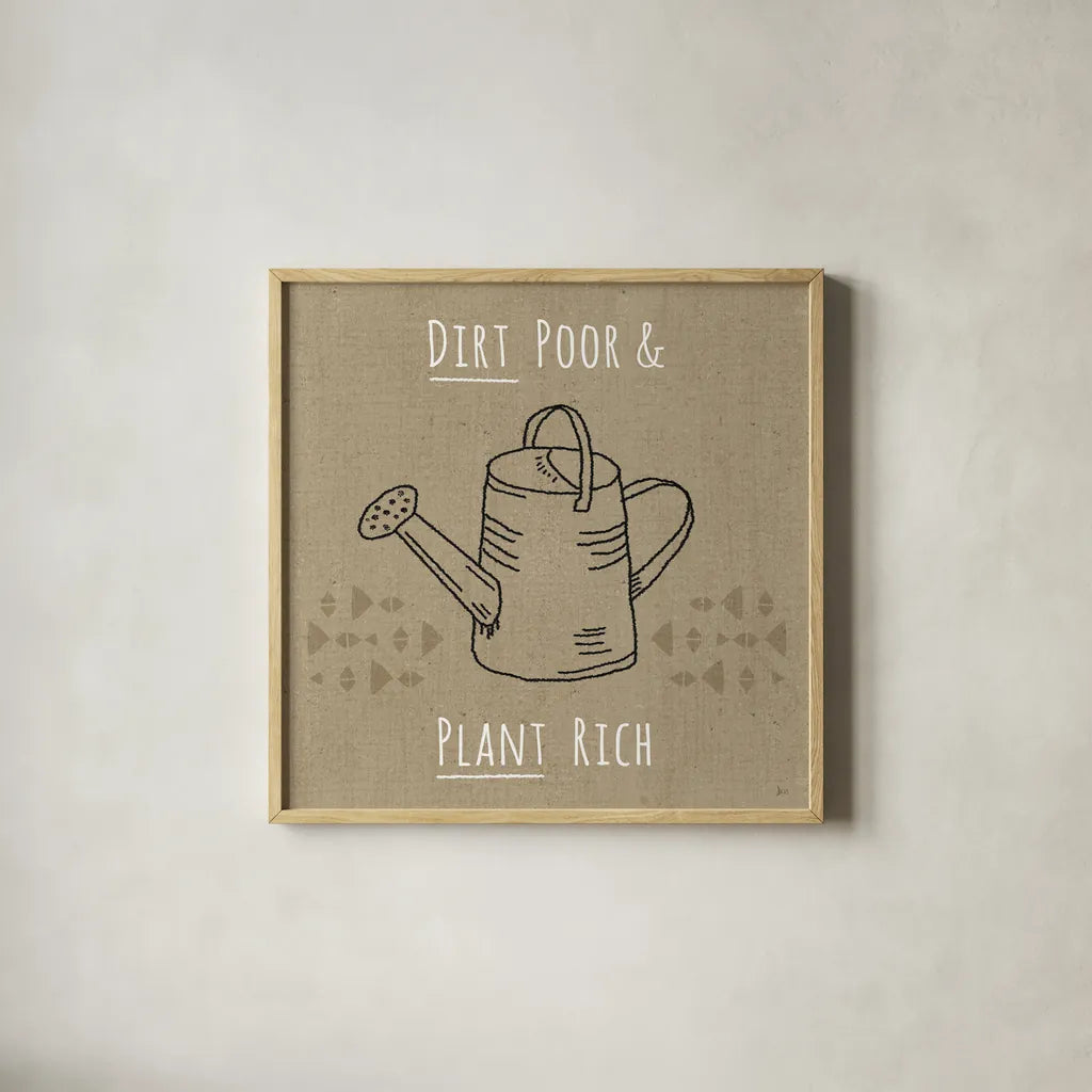 Home Grown IV by Jess Aiken. Shown in a natural wood glass frame for a timeless modern aesthetic. Available as an archival giclee rolled canvas, fine art paper, or poster print. SKU 71544a.