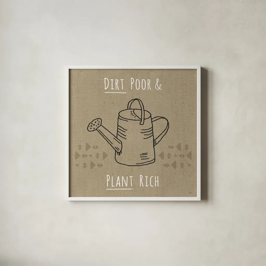 Home Grown IV by Jess Aiken. Shown in a crisp white glass frame for a clean and minimalist style. Available as an archival giclee rolled canvas, fine art paper, or poster print. SKU 71544a.