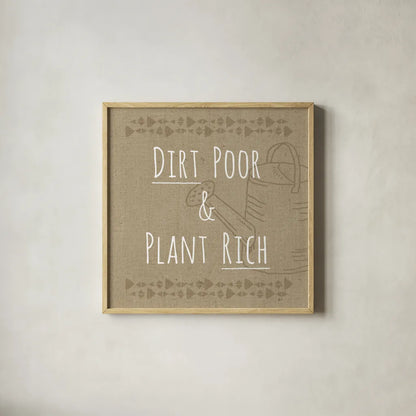 Homegrown VIII Sq by Jess Aiken. Shown in a natural wood glass frame for a timeless modern aesthetic. Available as an archival giclee rolled canvas, fine art paper, or poster print. SKU 76145a.