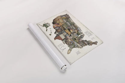 InstaStates IX by Jess Aiken. shown as a rolled paper print. Available as archival giclee rolled canvas, fine art paper, or poster print. SKU 21791i.