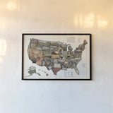 InstaStates IX by Jess Aiken. shown as a paper print in a black flame. Available as a archival giclee rolled canvas, fine art paper, or poster print. SKU 21791i.