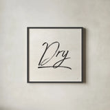 Laundry Script II by Jess Aiken. Shown in a sleek black glass frame for a contemporary gallery look. Available as an archival giclee rolled canvas, fine art paper, or poster print. SKU 66270a.