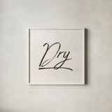 Laundry Script II by Jess Aiken. Shown in a crisp white glass frame for a clean and minimalist style. Available as an archival giclee rolled canvas, fine art paper, or poster print. SKU 66270a.
