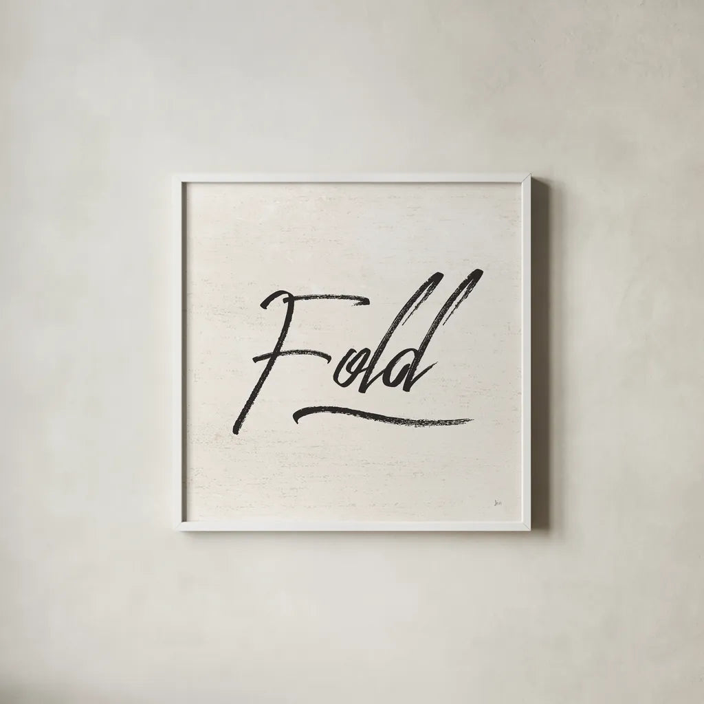 Laundry Script III by Jess Aiken. Shown in a crisp white glass frame for a clean and minimalist style. Available as an archival giclee rolled canvas, fine art paper, or poster print. SKU 66271a.