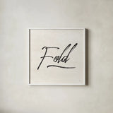 Laundry Script III by Jess Aiken. Shown in a crisp white glass frame for a clean and minimalist style. Available as an archival giclee rolled canvas, fine art paper, or poster print. SKU 66271a.