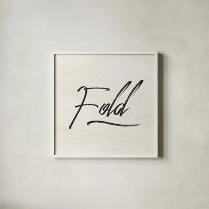 Laundry Script III by Jess Aiken. Shown in a crisp white glass frame for a clean and minimalist style. Available as an archival giclee rolled canvas, fine art paper, or poster print. SKU 66271a.