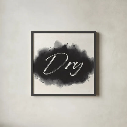 Laundry Splash II by Jess Aiken. Shown in a sleek black glass frame for a contemporary gallery look. Available as an archival giclee rolled canvas, fine art paper, or poster print. SKU 66267a.