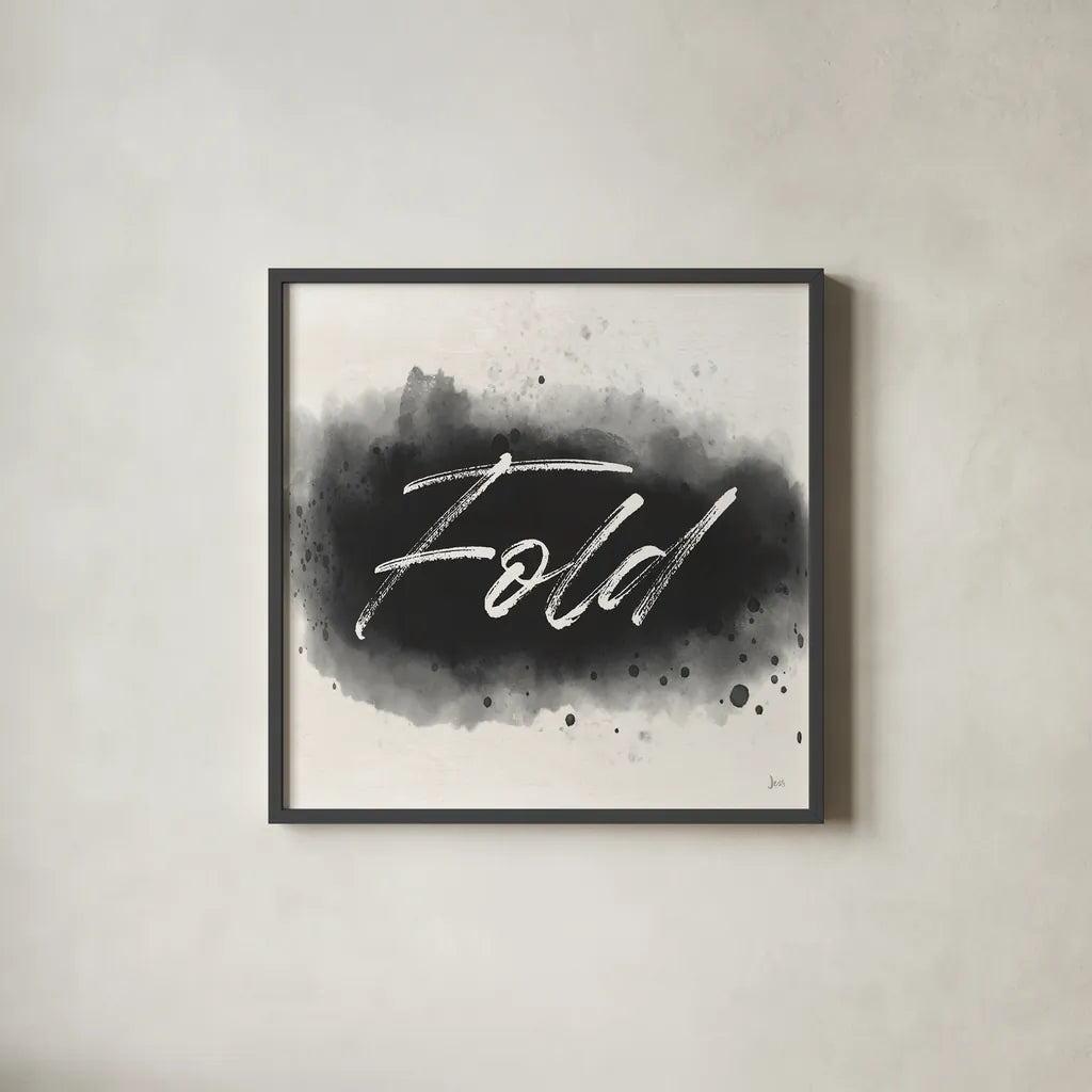 Laundry Splash III by Jess Aiken. Shown in a sleek black glass frame for a contemporary gallery look. Available as an archival giclee rolled canvas, fine art paper, or poster print. SKU 66268a.