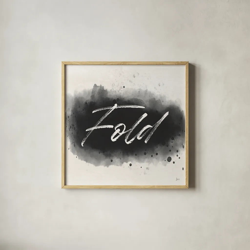 Laundry Splash III by Jess Aiken. Shown in a natural wood glass frame for a timeless modern aesthetic. Available as an archival giclee rolled canvas, fine art paper, or poster print. SKU 66268a.