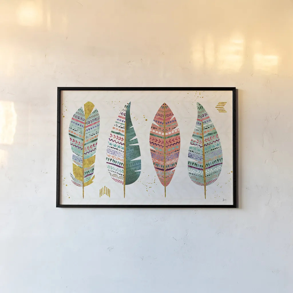 Light as a Feather I by Jess Aiken. shown as a paper print in a black flame. Available as a archival giclee rolled canvas, fine art paper, or poster print. SKU 32029i.