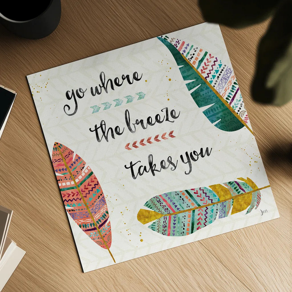 Light as a Feather III by Jess Aiken. Shown as a detailed flat fine art print, highlighting archival giclee quality. Available as an archival giclee rolled canvas, fine art paper, or poster print. SKU 32031a.