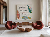 Light as a Feather III by Jess Aiken. Shown as extra-large giant wall art in a modern living room. Available as an archival giclee rolled canvas, fine art paper, or poster print. SKU 32031a.