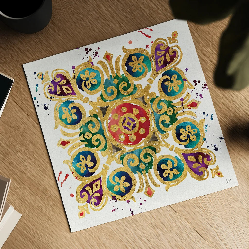 Little Jewels III by Jess Aiken. Shown as a detailed flat fine art print, highlighting archival giclee quality. Available as an archival giclee rolled canvas, fine art paper, or poster print. SKU 20924a.