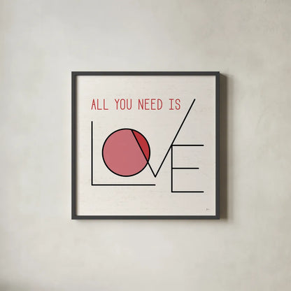 Love Letters I by Jess Aiken. Shown in a sleek black glass frame for a contemporary gallery look. Available as an archival giclee rolled canvas, fine art paper, or poster print. SKU 69549a.