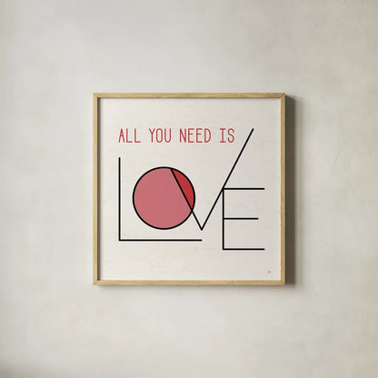 Love Letters I by Jess Aiken. Shown in a natural wood glass frame for a timeless modern aesthetic. Available as an archival giclee rolled canvas, fine art paper, or poster print. SKU 69549a.
