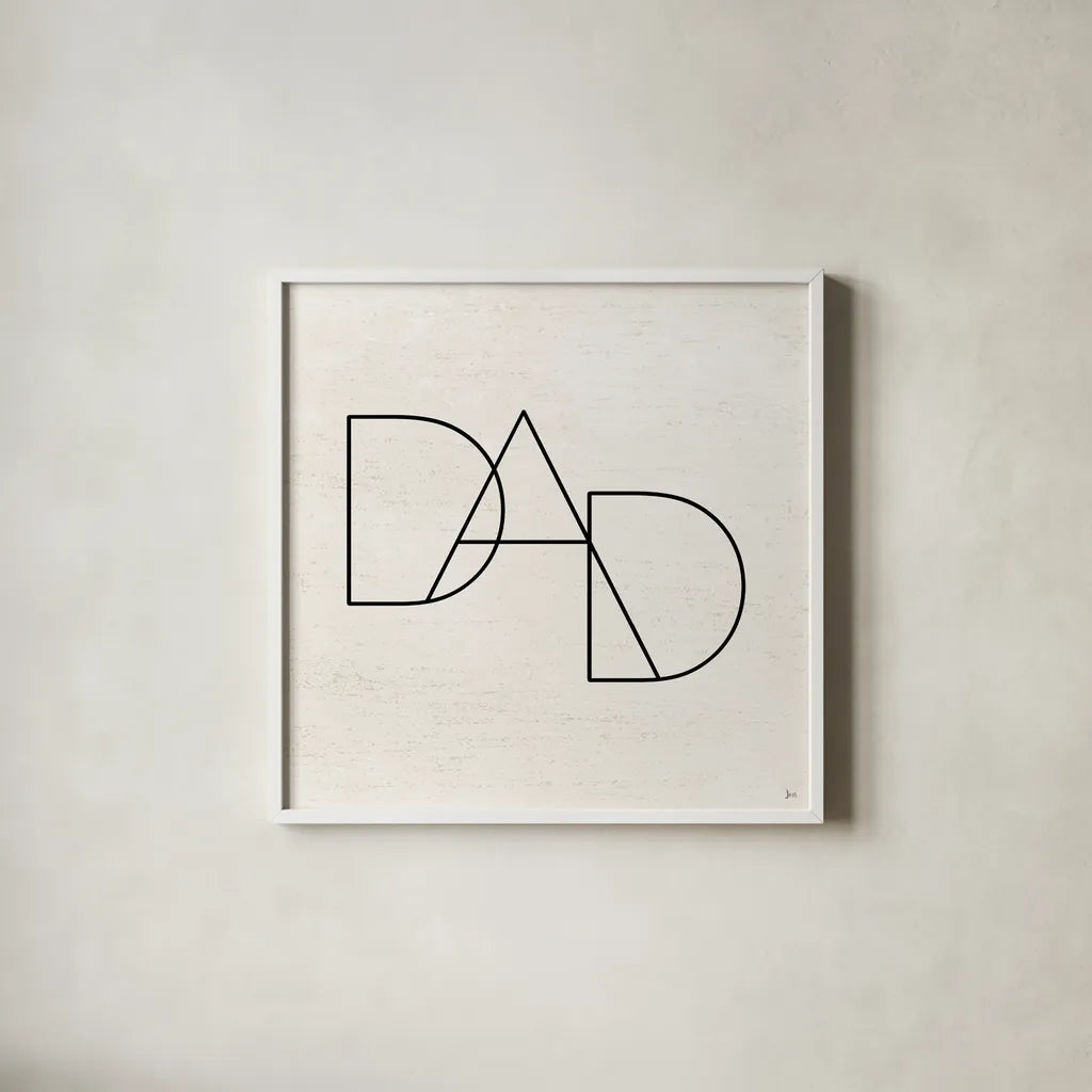 Parents II by Jess Aiken. Shown in a crisp white glass frame for a clean and minimalist style. Available as an archival giclee rolled canvas, fine art paper, or poster print. SKU 67538a.