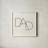 Parents II by Jess Aiken. Shown in a crisp white glass frame for a clean and minimalist style. Available as an archival giclee rolled canvas, fine art paper, or poster print. SKU 67538a.