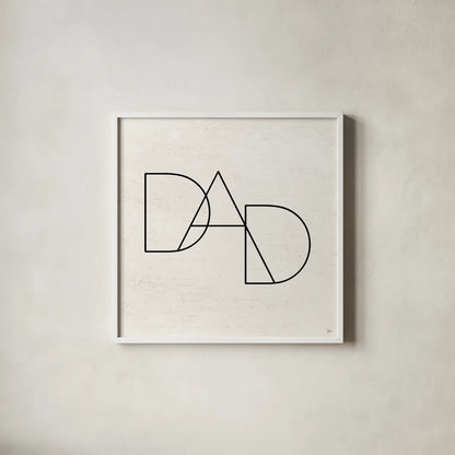 Parents II by Jess Aiken. Shown in a crisp white glass frame for a clean and minimalist style. Available as an archival giclee rolled canvas, fine art paper, or poster print. SKU 67538a.