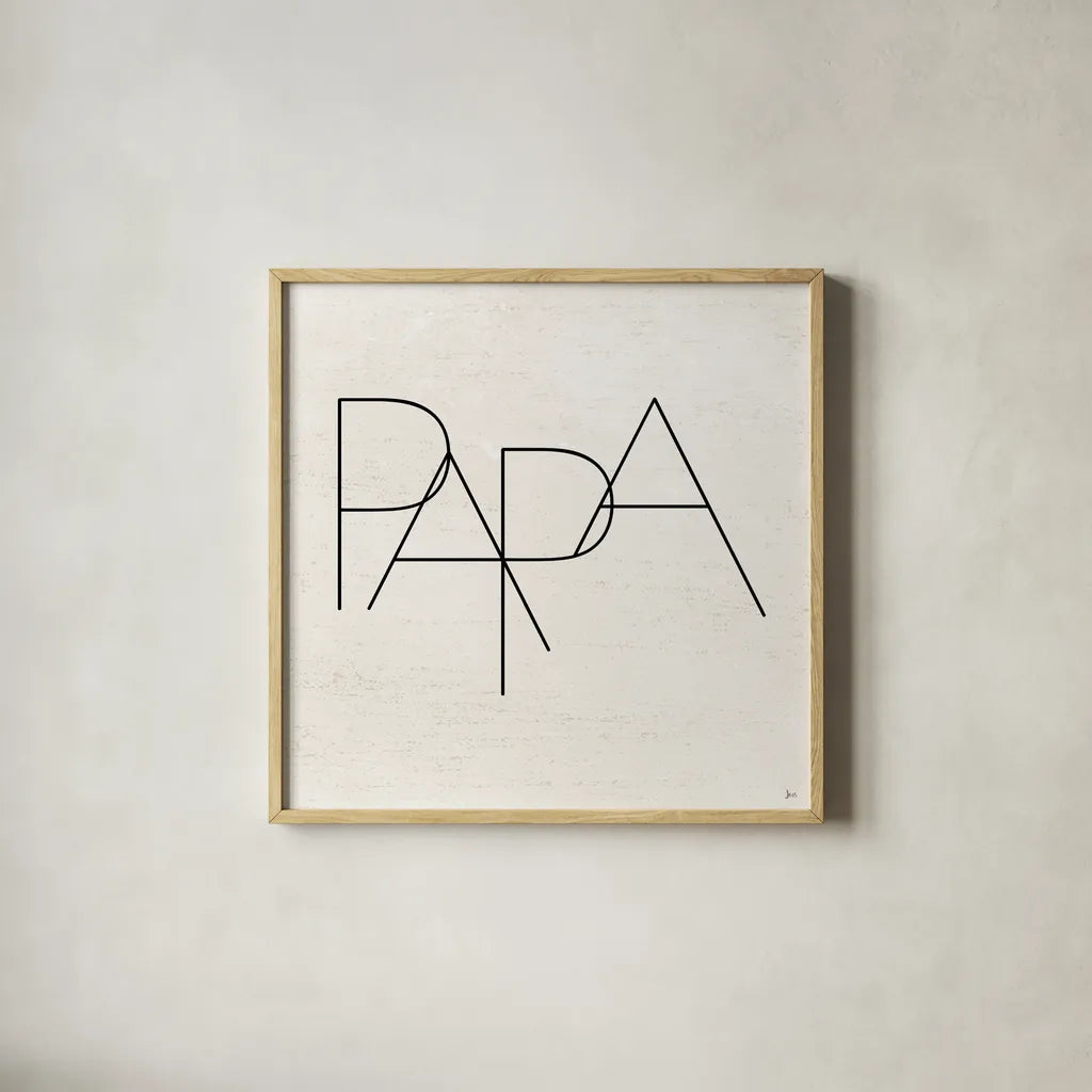 Parents IV by Jess Aiken. Shown in a natural wood glass frame for a timeless modern aesthetic. Available as an archival giclee rolled canvas, fine art paper, or poster print. SKU 67540a.