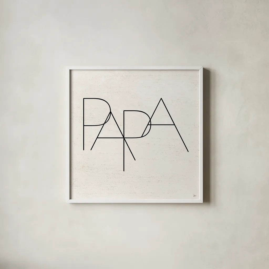 Parents IV by Jess Aiken. Shown in a crisp white glass frame for a clean and minimalist style. Available as an archival giclee rolled canvas, fine art paper, or poster print. SKU 67540a.