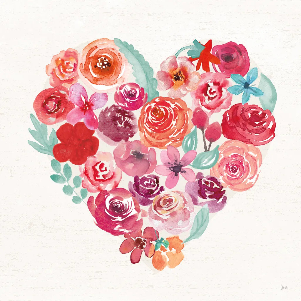 Petals of Love I by Jess Aiken. SKU 69548a. Archival Giclee Fine art print for wall decor.